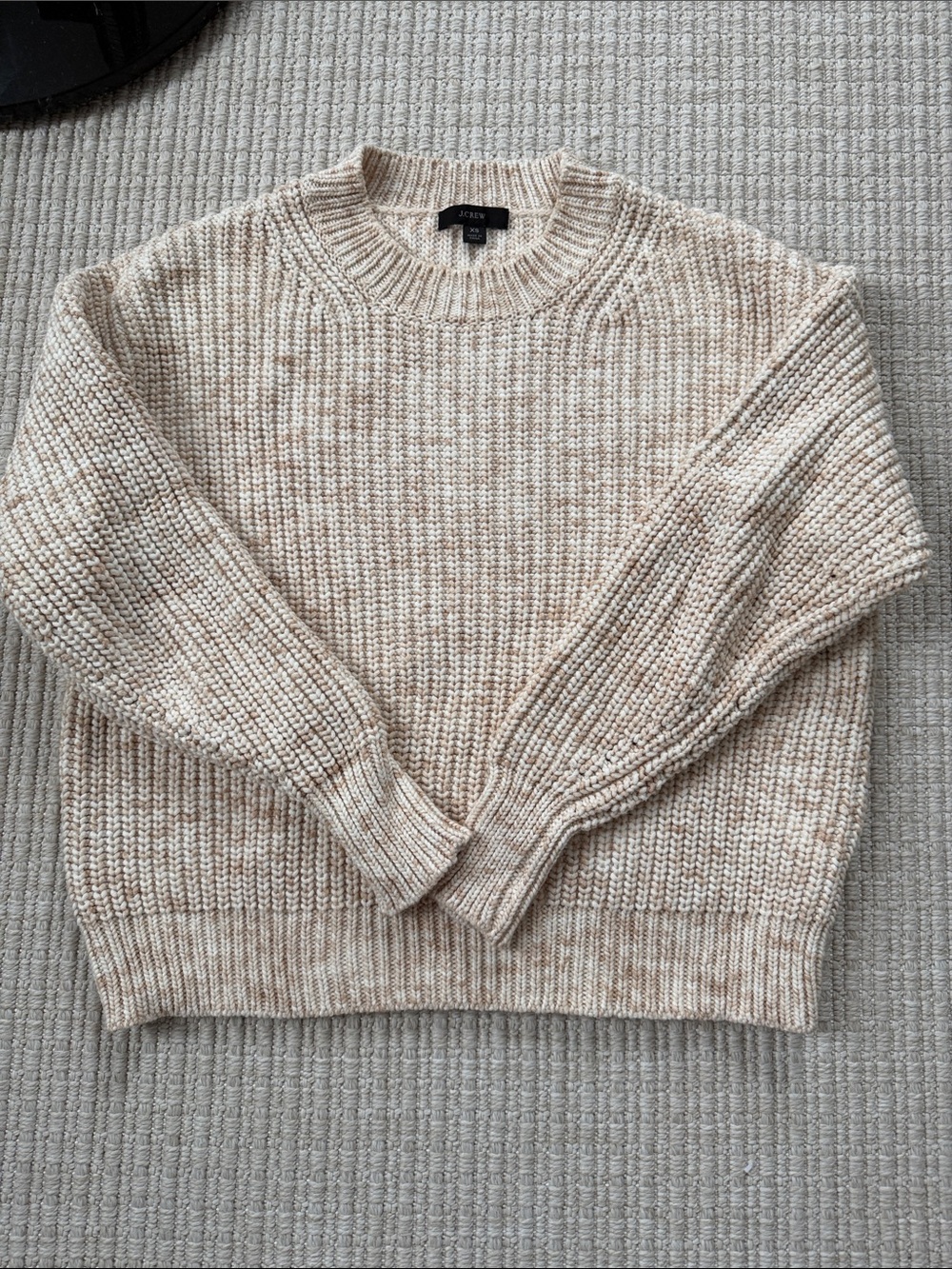 J. Crew Women’s Heathered Cream Crewneck Sweater